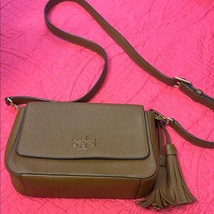 Tory Burch Tan Crossbody Bag with Tassel